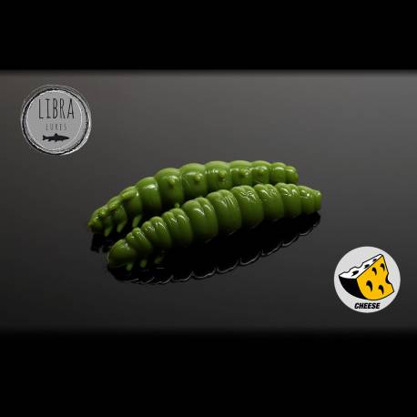 Naluca pastrav LIBRA LURES LARVA, 3.5cm, culoare 031, aroma Cheese, 12 buc./borcan