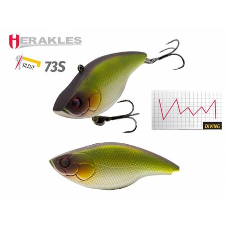 Vobler HERAKLES Blaze 73 Silent, Sinking, 7.3cm, 17g, culoare Matt Green Shinner