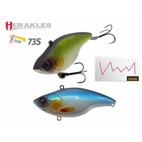 Vobler HERAKLES Blaze 73 Silent, Sinking, 7.3cm, 17g, culoare Crome Blue