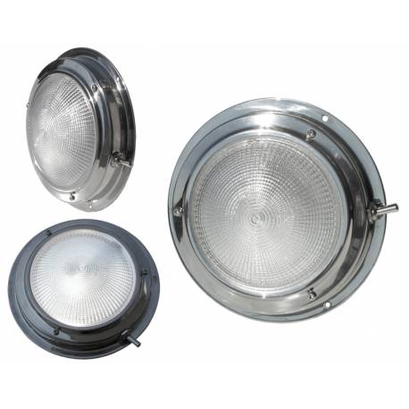 Lumina LED tavan GFN 640055, inox, lumina alba-rosie, intrerupator extern