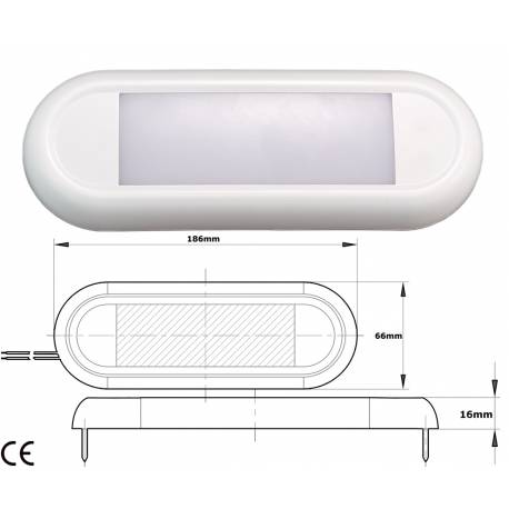 Plafoniera impermeabila GFN 640005, 42 LED-uri, 680 Lumeni