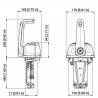 Comenzi barca B501 Trim and Lock, cu o singură maneta, montare top