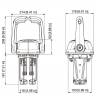 Comenzi barca B502 Trim and Lock, cu 2 manete, montare top