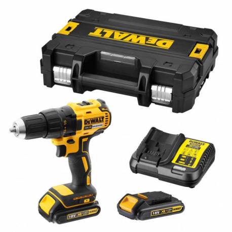 Masina de gaurit si insurubat DeWALT DCD777S2T-QW, 2 x acumulatori 18V 1.5Ah, cuplu 65Nm, valiza transport