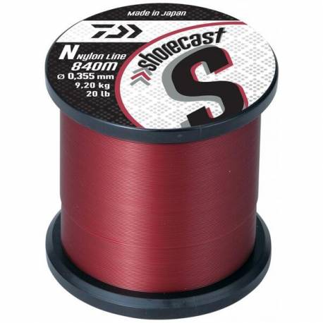 Fir monofilament DAIWA Shorecast Red, 0.25mm, 5.00kg, 1850m