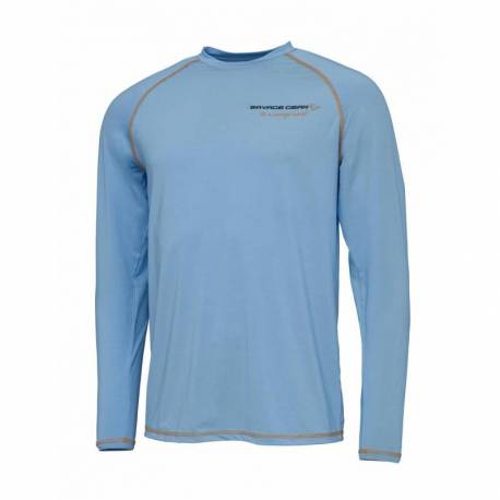 Tricou UV SAVAGE GEAR Aqua Long Sleeve Tee Bonnie Blue, marimea XXL