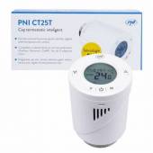 Cap termostatic inteligent PNI CT25T pentru calorifer, se conecteaza fara fir cu Hub PNI CT25WIFI