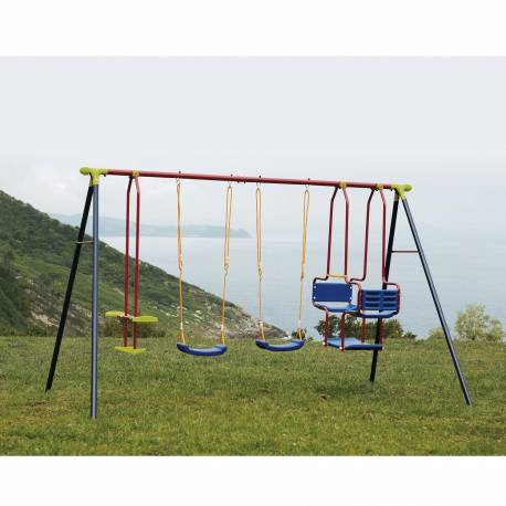 Set leagane copii ALCO 6620N cu 1 leagan tandem, 2 scaune si 1 gondola, 2m, max. 160kg