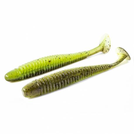 Shad NOIKE Ninja 4'', 10.2cm, 5.2g, 131 Green Pumpkin/Chart, 6buc/plic