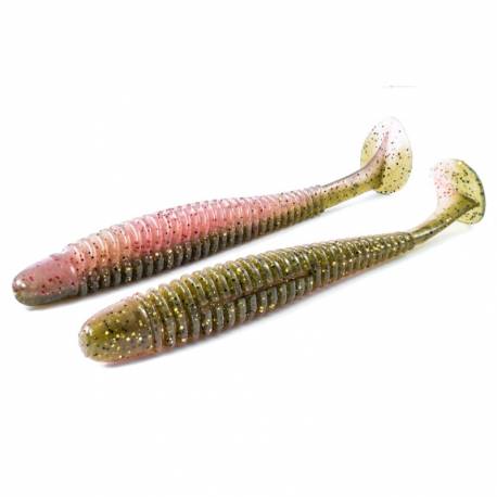 Shad NOIKE Ninja 4'', 10.2cm, 5.2g, 130 Green Pumpkin Blossom, 6buc/plic