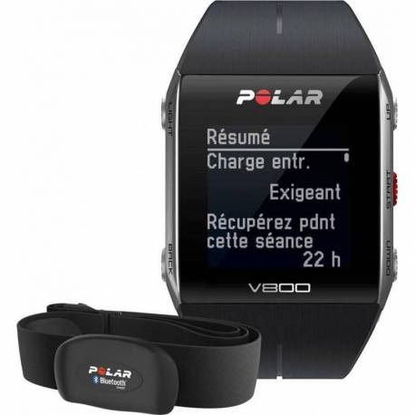 Ceas sport cu GPS POLAR V800 HR, Black