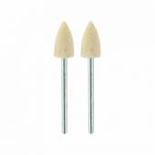 Set 2 biax-uri conice pentru lustruire PROXXON, din pasla