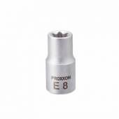 Cheie tubulara Torx PROXXON exterior E8, prindere 1/4"