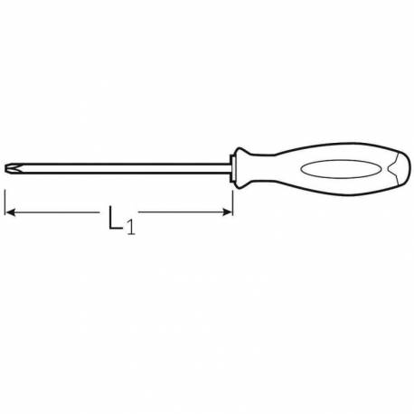 Surubelnita pentru electricieni PROXXON, profil SL/PZ1x80