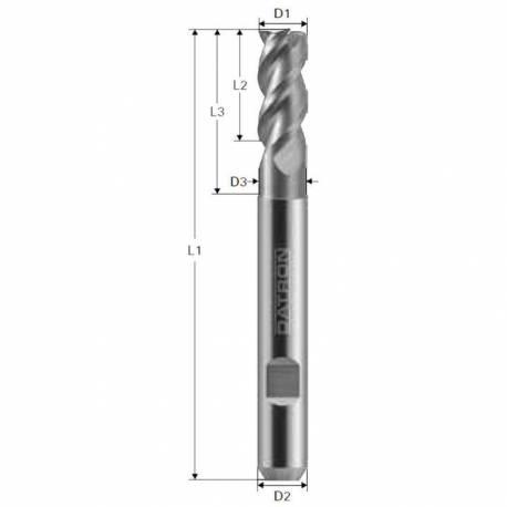 Freza cu 3 caneluri DATRON 0068036A, 6.0x6.0mm