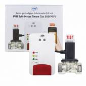 Kit senzor gaz inteligent si electrovalva 3/4' PNI Safe House Smart Gas 300 WiFi cu alertare sonora, control de la distanta