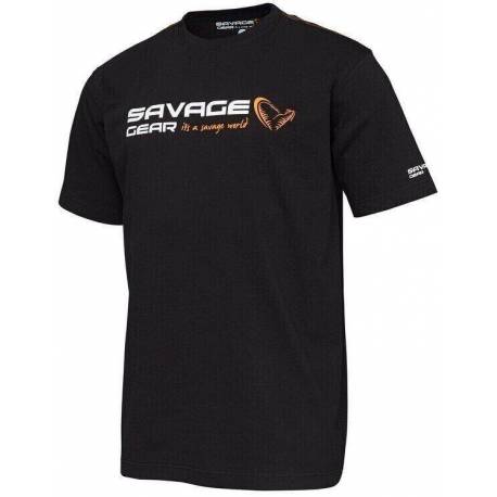 Tricou SAVAGE GEAR Signature Logo Black Ink, marimea XXL