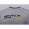 Tricou SAVAGE GEAR Signature Logo Grey Melange, marimea XXL