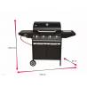 Gratar pe gaz GRILL CHEF 12754, 4 arzatoare