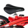 Bicicleta copii 4-6 ani LANQ CSW16/39D, roti 16 Inch, roti ajutatoare, culoare rosu cu design negru