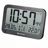 Ceas de perete BRESSER Jumbo LCD 7001803, termometru, alarma