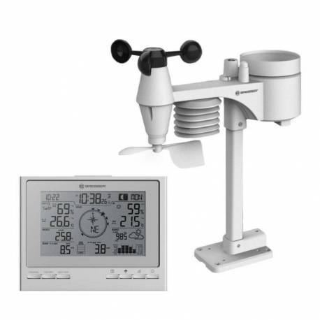 Statie meteo 7 in 1 BRESSER ClimateScout 7003100HZI000, argintiu