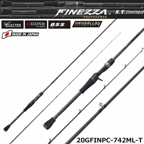 Lanseta baitcasting GRAPHITELEADER Finezza Prototype S.T Limited 20GFINPC-742ML-T Fast, 2.26m, 3-15g, Medium Light, 2 tronsoane