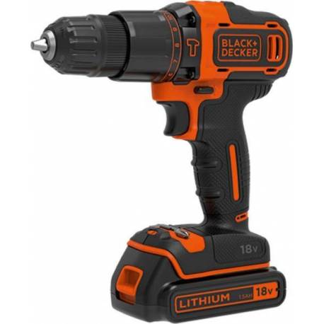 Masina de gaurit si insurubat BLACK & DECKER BDCHD18-QW cu acumulator Li-Ion 1.5Ah 18V, 650rpm