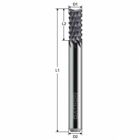 Freza cu micro dantura DATRON 006T130, X.CEED, 3.0x3.0mm