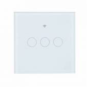 Intrerupator inteligent triplu cu touch PNI SafeHome PT303 WiFi, 10A, comanda prin internet