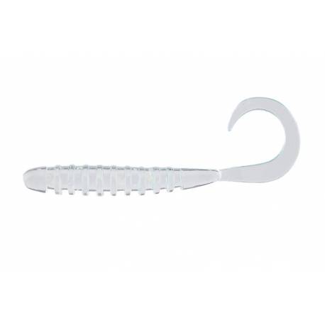 Grub JACKALL Tide Curly 2", 5cm, culoare Clear Glow Crush, 8 buc/plic