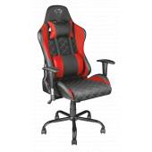 Scaun gaming TRUST GXT 707R Resto Chair Red, reglabil, rotativ 360°, piele sintetica / tesatura elastica, max. 150kg