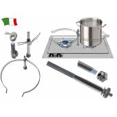 Kit suport tip coloana pentru 2 tigai CAN Steel, inox