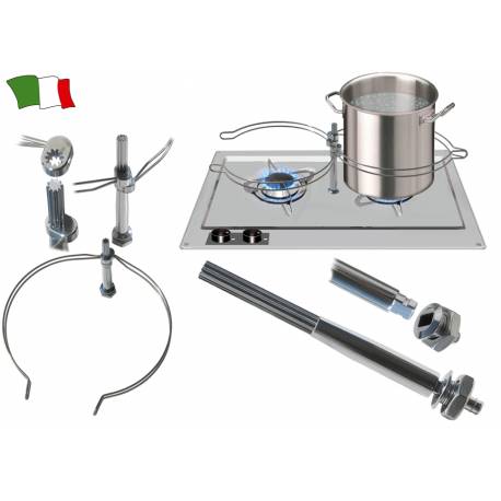 Kit suport tip coloana pentru 2 tigai CAN Steel, inox