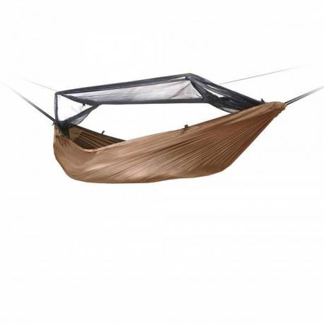 Hamac Frontline Coyote Brown DD Hammocks, plasa antiinsecte, 2.7m x 1.4m, max 125 kg