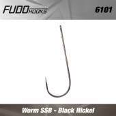 Carlige FUDO Worm SSB nr.10, BN-Black Nickel, 10buc/plic