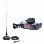 Kit statie radio CB PNI ESCORT HP 9001 PRO ASQ reglabil + antena CB PNI ML100