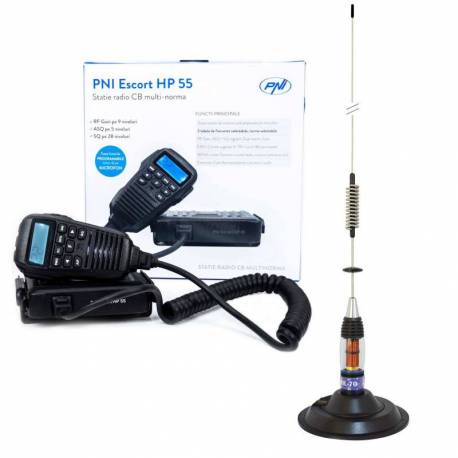 Pachet statie radio CB PNI Escort HP 55 cu antena CB PNI ML70