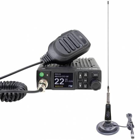 Pachet statie radio CB PNI Escort HP 8900 ASQ, 12-24V + antena CB PNI LED 2000 cu baza magnetica