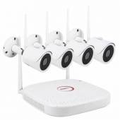 Kit supraveghere video PNI House WiFi722, 4 canale 1080P, wireless, IP66, ONVIF