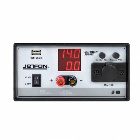 Sursa de tensiune PNI Jetfon JF-60, 5-15V reglabil, 13.8V fix, 5V USB, 0-60A, 220-240V