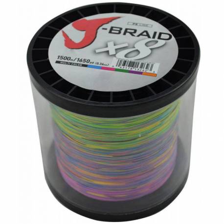 Fir textil DAIWA J-BRAID X8 multicolor 0.42mm, 13kg, 1500m