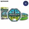 Fir textil KONGER Braider x4 Fluo Green 0.04mm / 150m