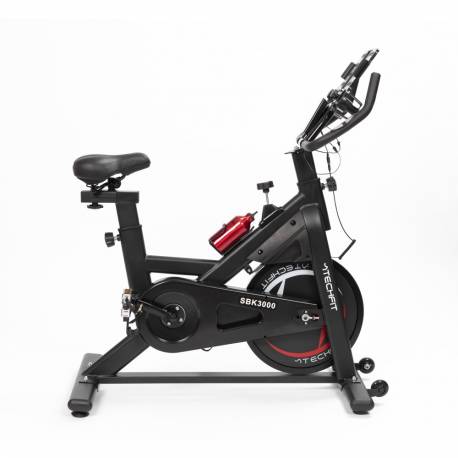 Bicicleta spinning TECHFIT SBK3000, Calculator LCD, Volanta 18 Kg, max 120 kg