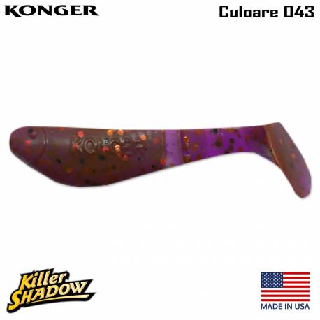 Shad KONGER Killer Shadow, 9cm, 7g, culoare 043 (4buc/plic)