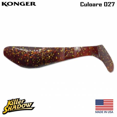 Shad KONGER Killer Shadow, 9cm, 7g, culoare 027 (4buc/plic)