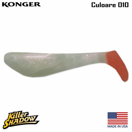 Shad KONGER Killer Shadow, 5.5cm, culoare 010 (5buc/plic)