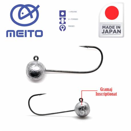 Microjig bila MEITO HOOKS Nr.3/0 - 10g(5buc/plic)