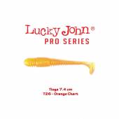 Naluci LUCKY JOHN Tioga 2.9'', 7.4cm, culoare T26 Orange Chartreuse, 7buc/plic