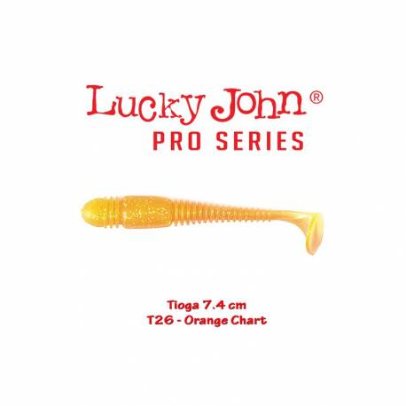 Naluci LUCKY JOHN Tioga 2.9'', 7.4cm, culoare T26 Orange Chartreuse, 7buc/plic
